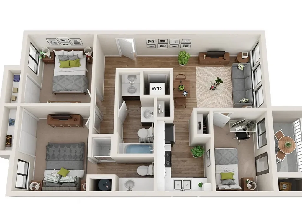 3BR/2BA – A