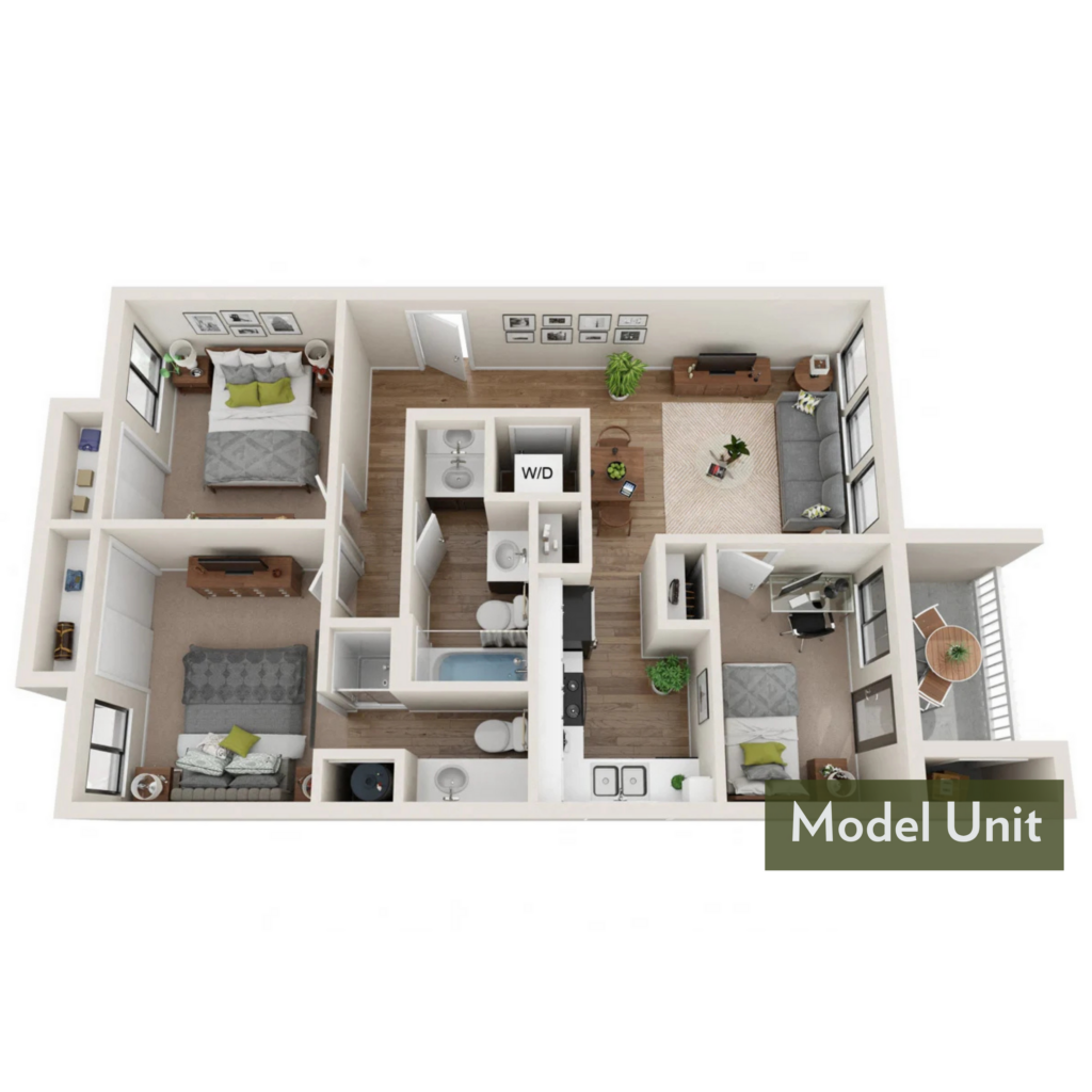 3BR/1BA