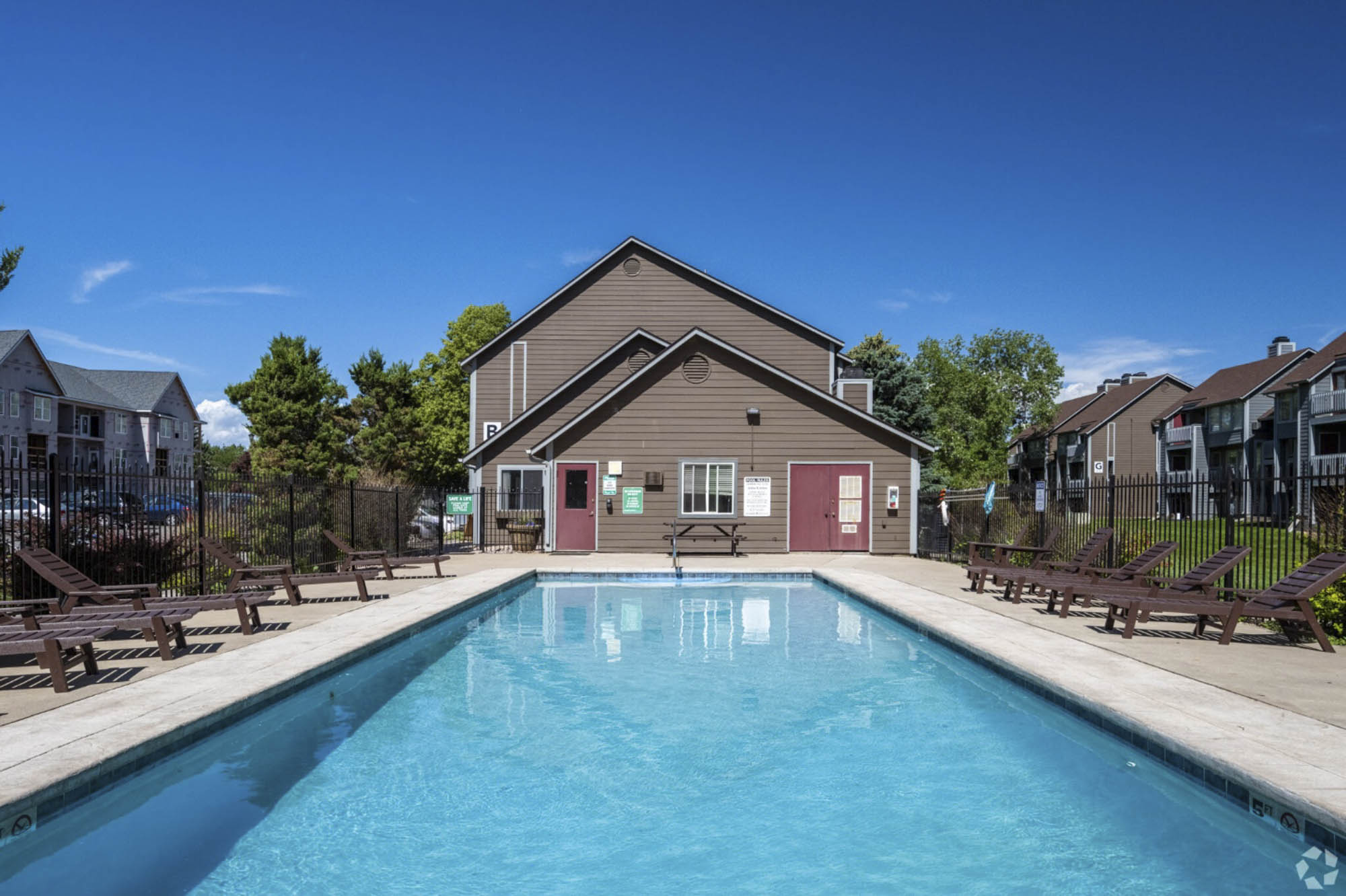 Swimming pool and lounge seating at The Junction